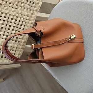 Leather Bucket Handbag